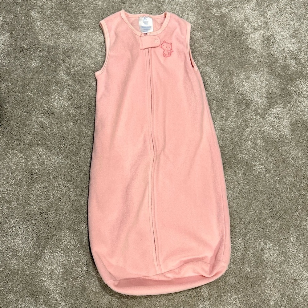 Small Wonders Pink Sleep Sack Soft Wearable Blanket Baby Girl Size 6-9 Months